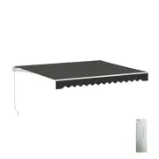 ALEKO Retractable Motorized Home Patio Canopy Awning 12 X 10 Ft Black