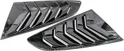 A Pair Rear Side 1/4 Scoop Window Louver Cover Shutter Blind Replacement Compatible For Ford Mustang 2015 2016 2017 Turning Car Styling(Gloss Black)