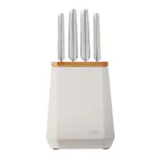 Furi Pro Stone 5pc Knife Block Set Snow Terrazzo 5 Piece