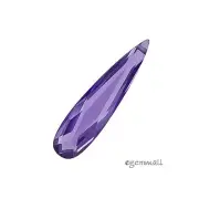 Cubic Zirconia Flat Pear Briolette Bead 7x28mm Amethyst Purple #64577