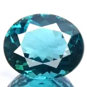 1.96ct NATURAL NEON BLUE GREEN PARAIBA COLOR APATITE OVAL AWESOME SPARKLING GEM