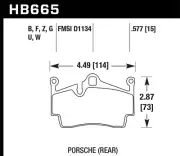 Hawk Performance HB665U.577 DTC-70 Disc Brake Pad (for: Porsche)