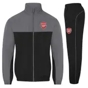 Arsenal FC Boys Tracksuit Jacket & Pants Set Kids OFFICIAL Football Gift Grey 6-7 Years