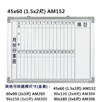 在飛比找樂天市場購物網優惠-【文具通】群策 AM152 單面 磁性 鋁框 月份行事曆 白