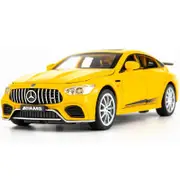 Catzon Alloy Diecast Model Car 1/32 Scale with Light and Sound Pull Back Toy-Yellow