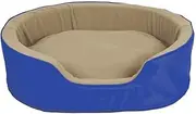 Dog Bed | Round Oval Cuddler Pet Bed for Dogs & Cats,Pet Bed for Cats and Small Dogs/Pink and Blu (Color : Blue)