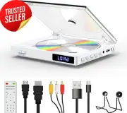Mini DVD Player HDMI RCA USB Compact HD All Region Free TV Disc Support