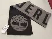 TIMBERLAND Two Tone Gray LOGO Long Scarf One Size acrylic new tag