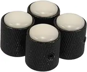 Yardwe 4pcs Volume Control Knob Guitar Knobs Metal Guitar Speed Control Bass Control Knobs Guitar Tone Knobs Electric Guitar Knobs Bass Accessories Tone Dome Knobs Bass Knob Black