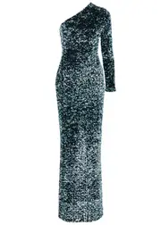 Solace London Romy Sequin-embellished Velvet Gown - Teal - 14 (UK14 / L) 14 (UK14 / L)