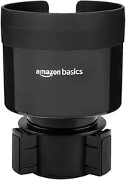 Amazon Basics Expandable Car Cup Holder with Adjustable Base, Fit Big Bottles 8.64 to 9.65 CM