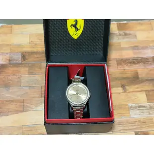 全新現貨 Scuderia Ferrari Pilota 指針式錶盤 白金女士手錶