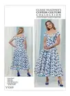 VOGUE SEWING PATTERN 9309 MISSES 6-14 DROPPED WAIST DRESS W/ SWEETHEART NECKLINE