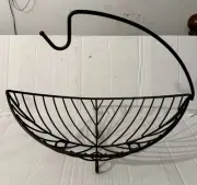 Unique Banana Leaf Hook Fruit Bowl ~ Heavy Duty Brown Wire Size 15x12x8