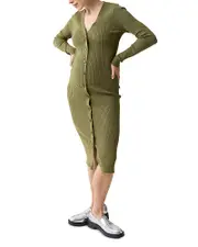 Ingrid & Isabel Button Front Sweater Maternity Dress
