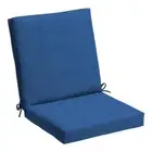 Outdoor Dining Chair Cushion 19.5 x 20 Midback Polyester Fabric Cobalt Blue Mila