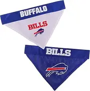NFL Buffalo Bills Reversible Bandana Size XX-Large for Dogs & Cats. 2 Sided Sports Bandana, Premium Embroidery Team Logo, Many NFL Teams Available