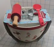 Xmas Mixing Bowl With Pugs Chi Dalmation Schnauzer Ect Complete Kit