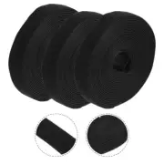 3 Rolls Sticky Fastener Tape Wire Ties Backed Fabric Fastener
