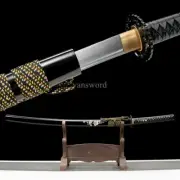 Japanese Katana High Quality Carbon Steel SHINOGI ZUKURI Sword Full Tang Black.