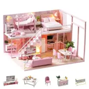 Flever Dollhouse Miniature DIY House Kit Creative Room with Furniture for Rom...