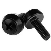 StarTech 100 Pack of M5 Mounting Screws, M5 x 12mm Screws, Black - CABSCREWSM5B