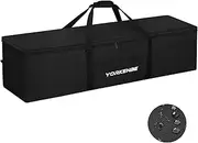Yorkenbe 106L 45' Heavy Duty Extra Large Duffel Bag, Water Resistant Sports Equipment Bag with Upgrade Zipper, Tent Bag Replacement with Large Mouth and Padded Handles