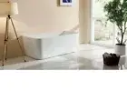 Bath Tub Free Standing Back to Wall Rectangle Square Cube Design 1600*800*580