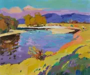 Summer Memories, 50x60 cm, Canvas on Cardboard, Painting by Shandor Alexander