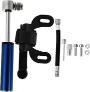 FUNOMOCYA 1 Set Bicycle Pump Mounted Mini Pump Cordless Air Compact Tire Pump with Gauge Portable Tiny Mini Bike Minibike Bike Supply Bicycles Pumps Basketball Pump Aluminum Alloy Blue