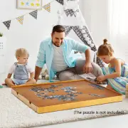 Costway80cm x 65cm Wooden Jigsaw Puzzle Table with Smooth Work Surface