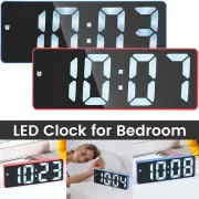 Digital Alarm Clock Large LED Display Clock with 3 Levels Adjustment USB/Battery