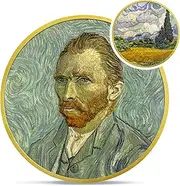 Wheat Field with Cypresses Coin - Vincent Van Gogh Art Commemorative Coins - Van Gogh Paintings Prints Decor Pictures Chips and Medallions - Van Gogh Gifts for Men Women Kids