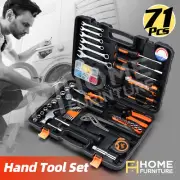 71PCS Hand Tool Set DIY Mechanic Household Repair Ratchet Spanner Wrench Toolbox
