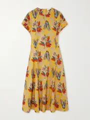 [Ulla Johnson] Ulla Johnson - Devon Floral-print Cotton-poplin Midi Dress - Multi - US2 US 2 Multi