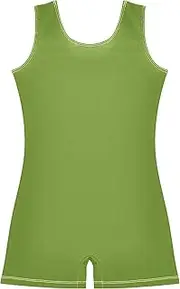 [GAIGEO] Olive Drab Green Toddler Gymnastics Leotards for Girls Biketard Dance Outfit with Shorts Tumbling 2-3t