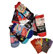 Tootsie Blow Pop Candy No-Show Socks 9 Pair Set Kids Size 11–4 Retro Bubble Gum#