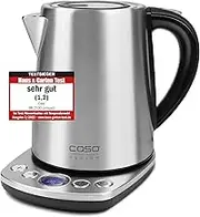 CASO WK 2100 compact design kettle, powerful 2200 watts, compact size with 1.2 litre capacity, 10 °C increments from 10-100 °C, removable anti-limescale filter for cleaning