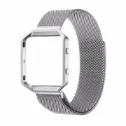 Replacement Large Size Metal Band Frame 220mm Wristband for Fitbit Blaze Watch SILVER COLOR