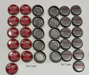 Lot of 100 Collectible Coca Cola Bottle Caps Coke Classic NEW
