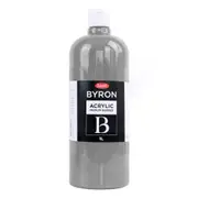 Jasart Byron 1L Acrylic Paint Bottle Medium-Bodied Art/Craft Painting Silver