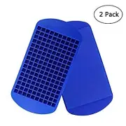 Silicone Mini Ice Cube Trays 2 Pack, 160 Small Ice Cube Molds Easy Release Ice C