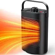 Space Heater Portable, 1500W Electric Fan Heater Energy Efficient, Heaters for Home Slient, Room Ceramic Heater & Cooler Fan 2 in 1 with Overheat & Tip Over Protection for Home Bedroom Office