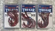 3 Packs TroKar Octopus Red Hooks 9/0