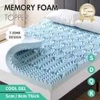 Gel-infused Memory Foam Mattress Topper COOLING GEL 7-Zone Bed Protector 5/8CM