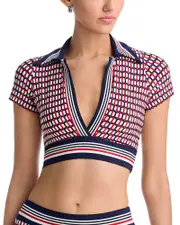 Robin Piccone Simone Short Sleeve Tankini Top