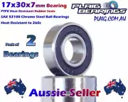 17x30x7mm Bearings (2) HPI Baja 5B 5T Gearbox Bearing 1:5 B092 PRC KM PTFE Seal