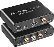 Audio Extractor 192KHz Converter ARC Audio Extractor Support Digital -Compatible Audio to Analog Stereo Audio