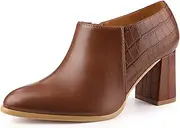 [Allegra K] Women's Heel Boots Pointed Toe Chunky Heels Ankle Booties