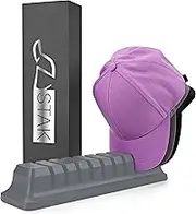 Hat organizer for baseball caps - hat holder for 10 baseball caps - No install required cap rack closet organizer system hat racks for baseball caps (Gray)